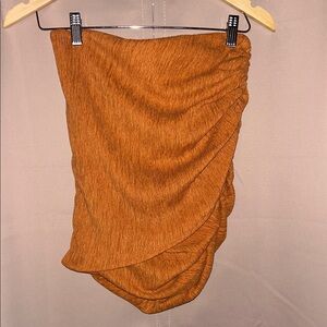 Camila Coelho Asymmetrical Orange Skirt